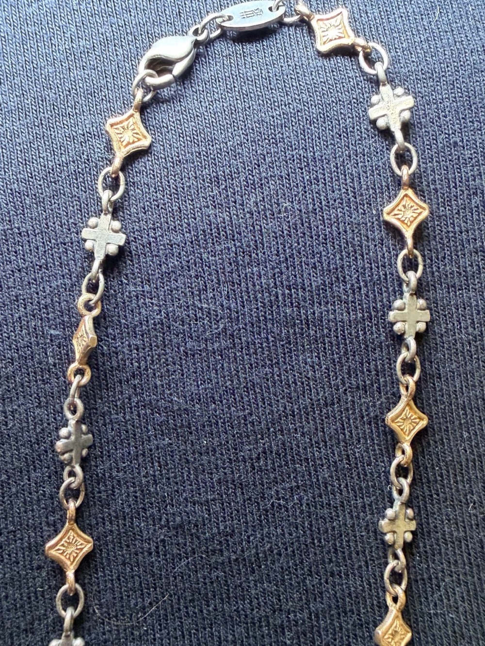 RARE RETIRED James Avery 18" Glory to Glory Necklace 14K Gold Sterling Silver